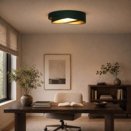 BRILAGI - LED Stropné svietidlo VELVET TWIST LED/24W/230V 4000K pr. 55 cm zelená/zlatá