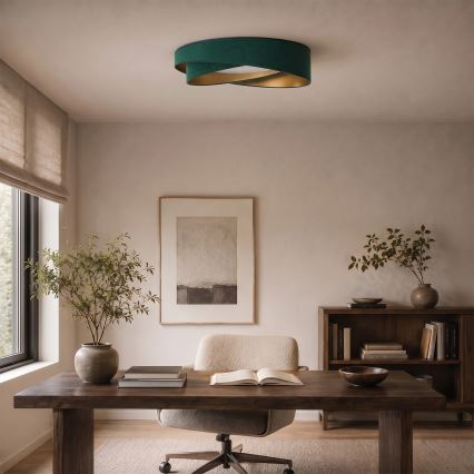 BRILAGI - LED Stropné svietidlo VELVET TWIST LED/24W/230V 4000K pr. 55 cm zelená/zlatá