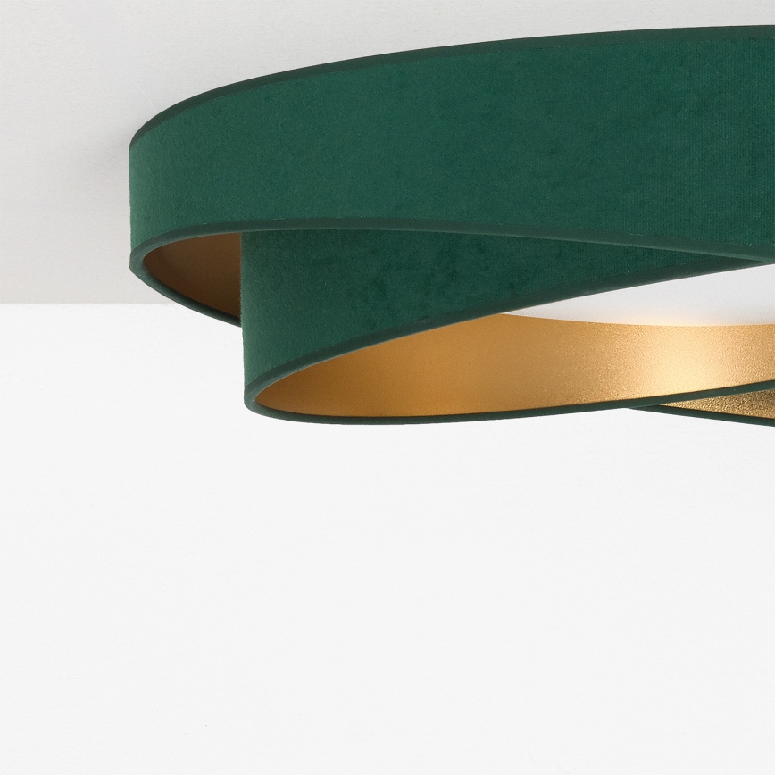 BRILAGI - LED Stropné svietidlo VELVET TWIST LED/24W/230V 4000K pr. 55 cm zelená/zlatá