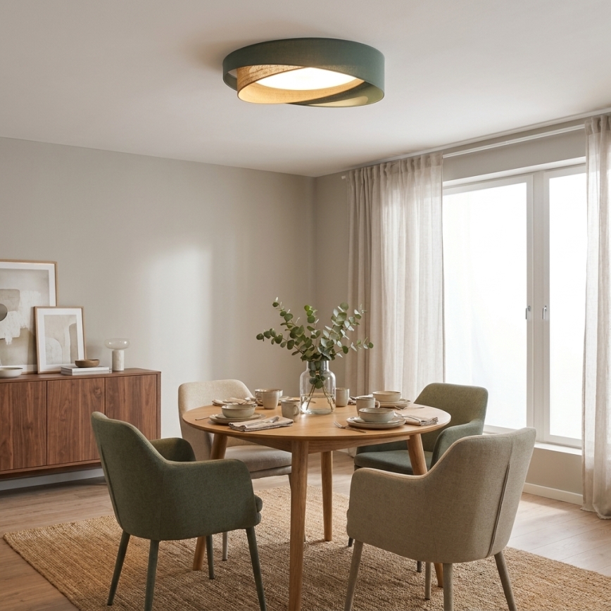 BRILAGI - LED Stropné svietidlo VELVET TWIST LED/24W/230V 4000K priemer 55 cm zelené/béžové