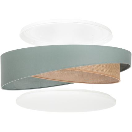 BRILAGI - LED Stropné svietidlo VELVET TWIST LED/24W/230V 4000K priemer 55 cm zelené/béžové