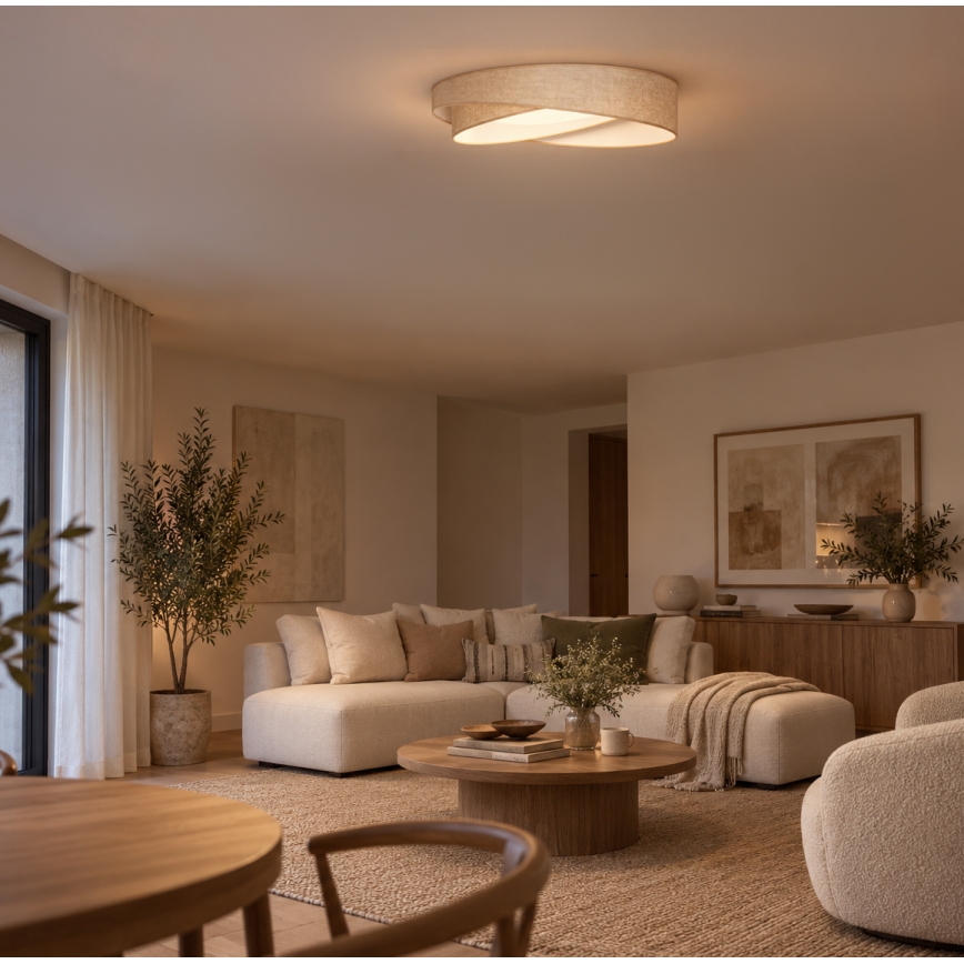BRILAGI - LED stropné svietidlo VELVET TWIST LED/24W/230V 4000K priemer 55 cm béžová