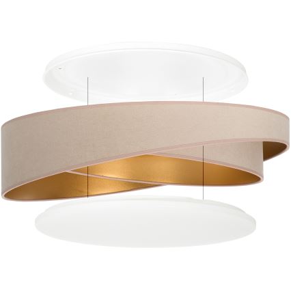 BRILAGI - LED stropné svietidlo VELVET TWIST LED/24W/230V 4000K pr. 55 cm béžová/zlatá