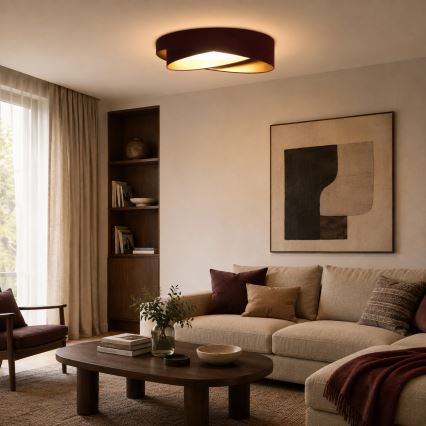 BRILAGI - LED Stropné svietidlo VELVET TWIST LED/24W/230V 4000K pr. 55 cm vínová/zlatá