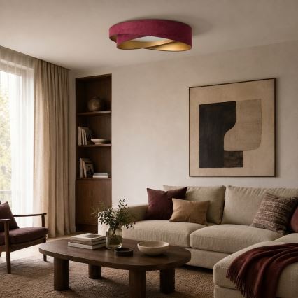 BRILAGI - LED Stropné svietidlo VELVET TWIST LED/24W/230V 4000K pr. 55 cm vínová/zlatá
