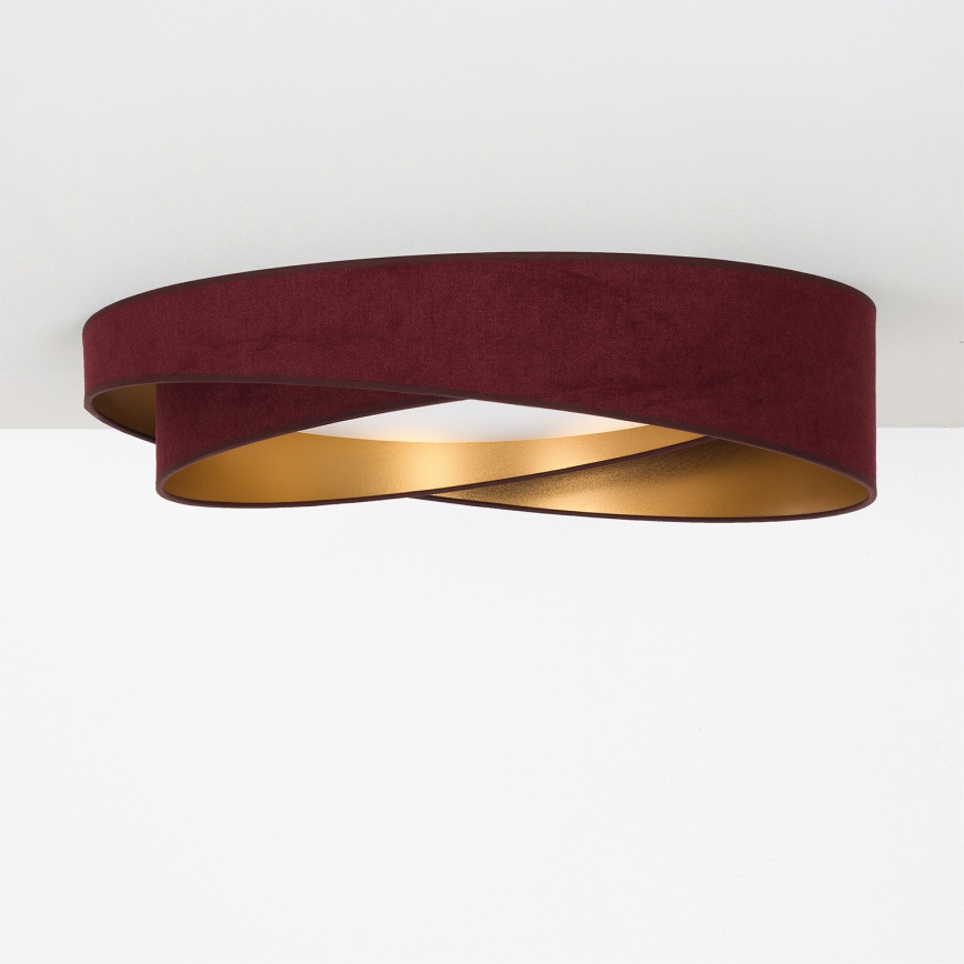 BRILAGI - LED Stropné svietidlo VELVET TWIST LED/24W/230V 4000K pr. 55 cm vínová/zlatá