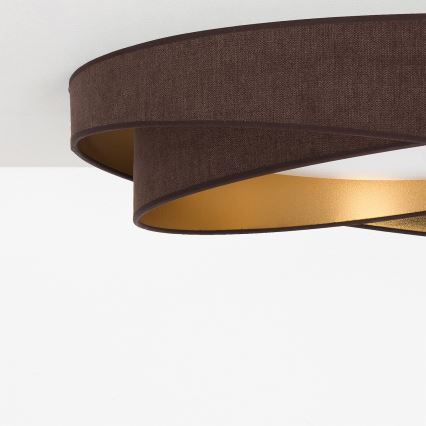 BRILAGI - LED Stropné svietidlo VELVET TWIST LED/24W/230V 4000K pr. 55 cm hnedá/zlatá