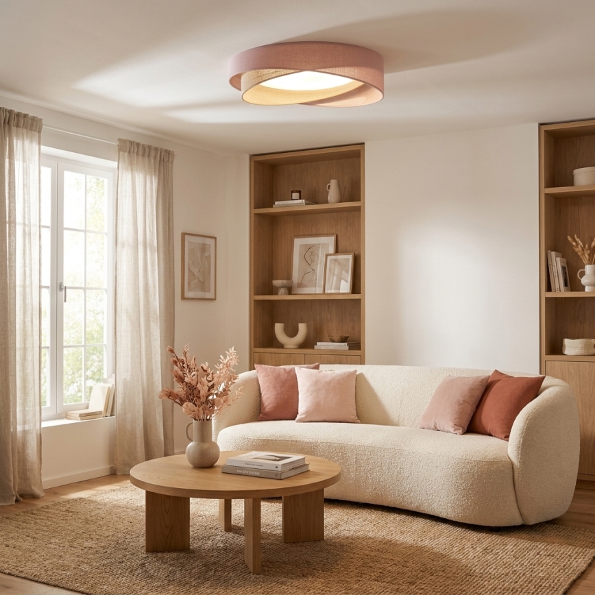 BRILAGI - LED stropné svietidlo VELVET TWIST LED/24W/230V 4000K pr. 55 cm ružová/béžová