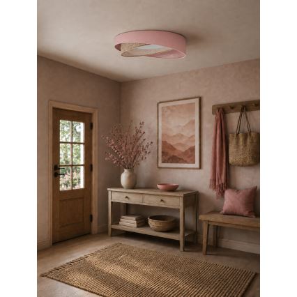 BRILAGI - LED stropné svietidlo VELVET TWIST LED/24W/230V 4000K pr. 55 cm ružová/béžová