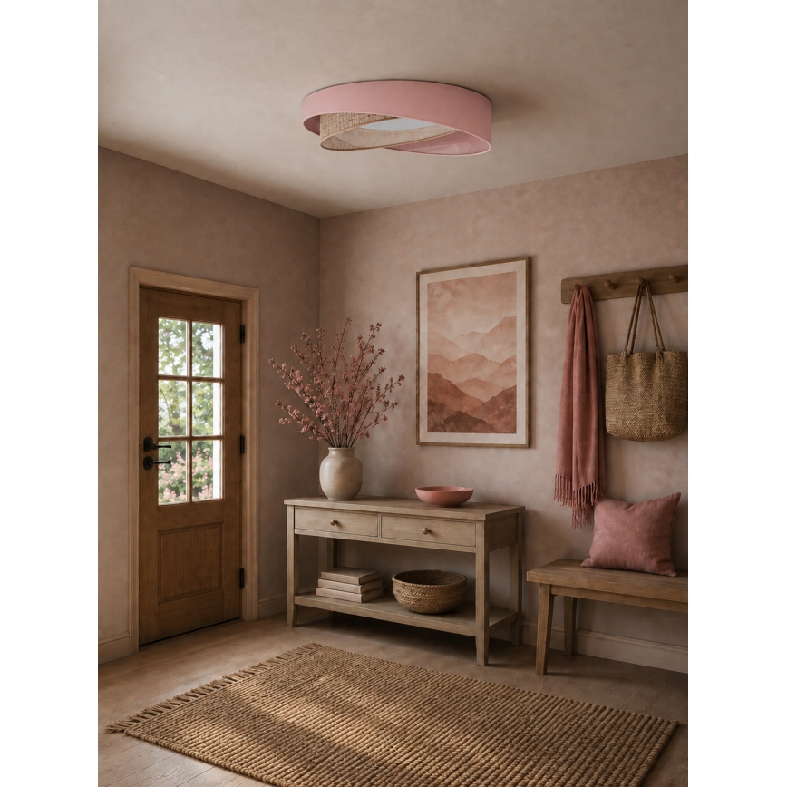 BRILAGI - LED stropné svietidlo VELVET TWIST LED/24W/230V 4000K pr. 55 cm ružová/béžová
