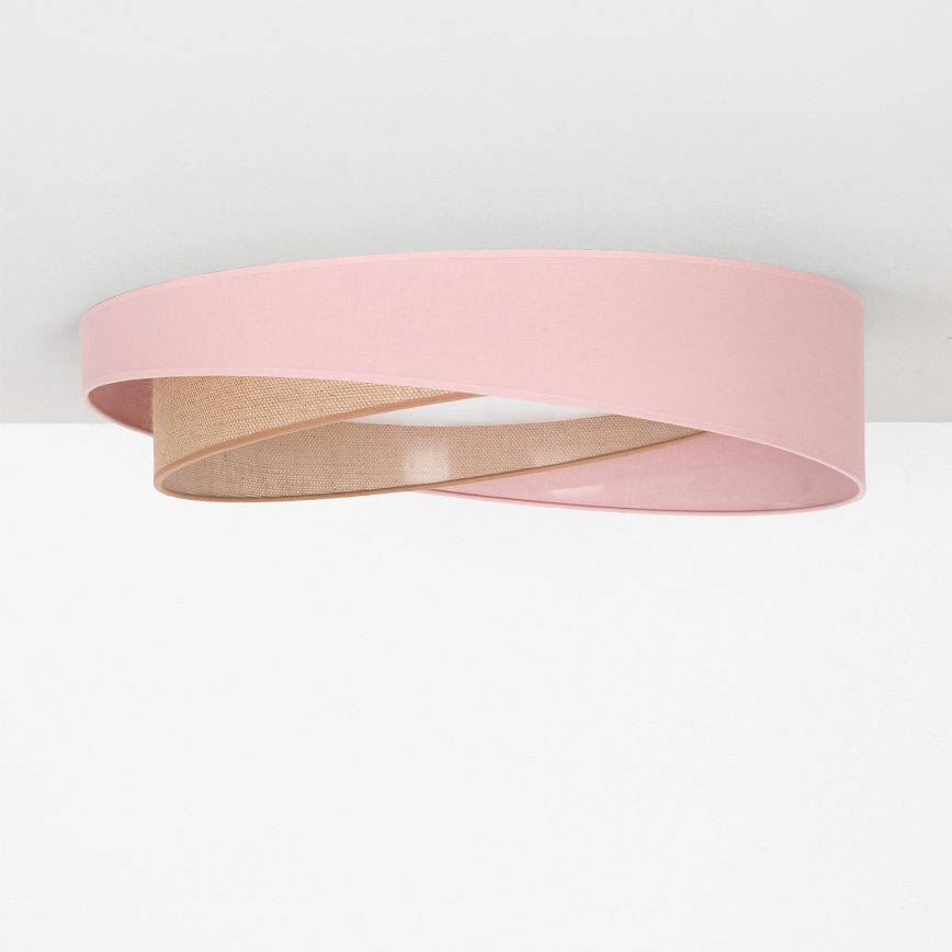 BRILAGI - LED stropné svietidlo VELVET TWIST LED/24W/230V 4000K pr. 55 cm ružová/béžová