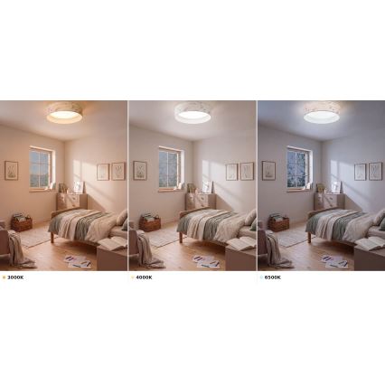 Brilagi - LED Stropné svietidlo VELVET VARI LED/24W/230V 3000/4000/6500K pr. 45 cm biela/kvety