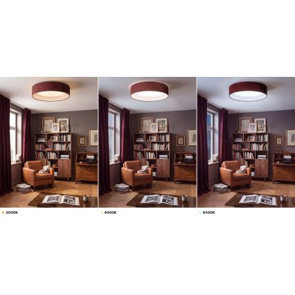 Brilagi - LED stropné svietidlo VELVET VARI LED/24W/230V 3000/4000/6500K pr. 45 cm vínová