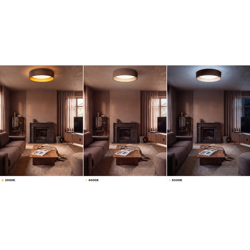 Brilagi - LED stropné svietidlo VELVET VARI LED/24W/230V 3000/4000/6500K priemer 45 cm hnedá/zlatá