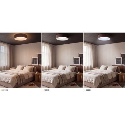 Brilagi - LED stropné svietidlo VELVET VARI LED/24W/230V 3000/4000/6500K pr. 45 cm hnedé