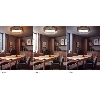 Brilagi - LED stropné svietidlo VELVET VARI LED/24W/230V 3000/4000/6500K pr. 45 cm hnedé