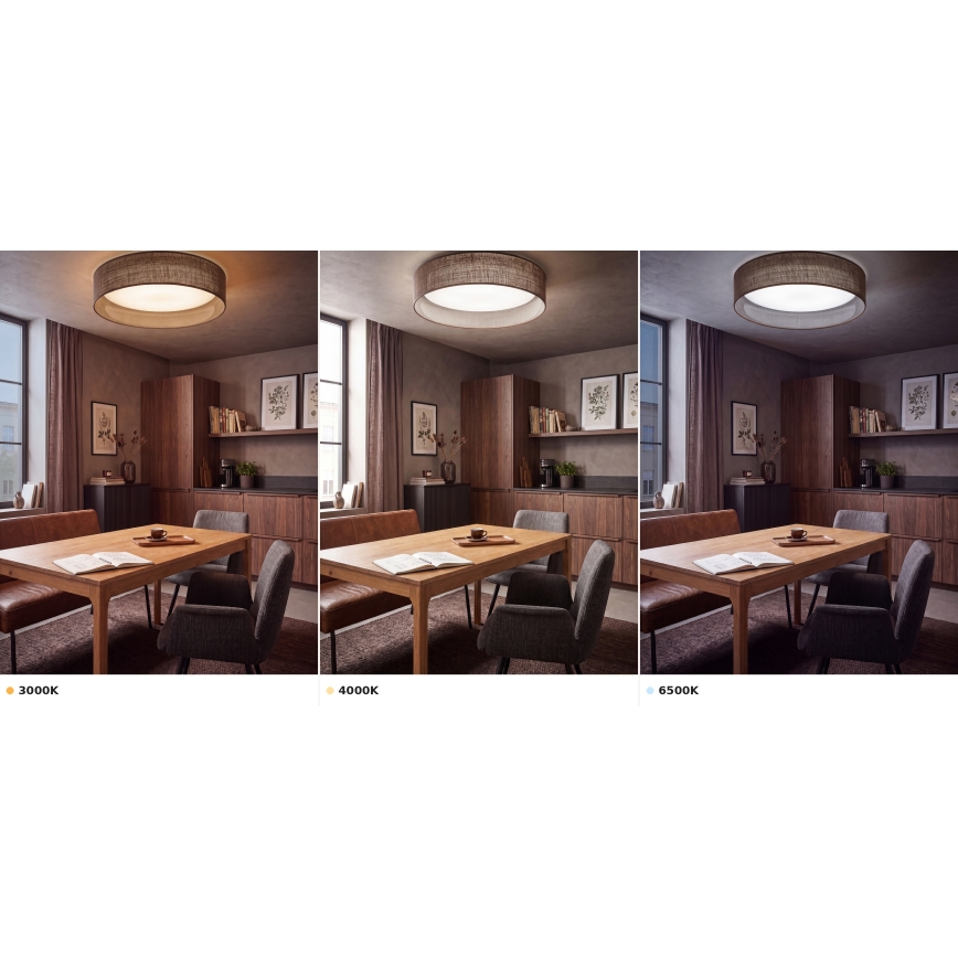 Brilagi - LED stropné svietidlo VELVET VARI LED/24W/230V 3000/4000/6500K pr. 45 cm hnedé
