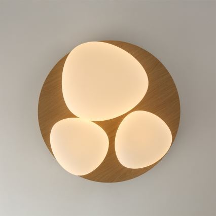 Brilagi - LED stropné svietidlo VISBY WOOD LED/36W/230V pr. 50 cm hnedé