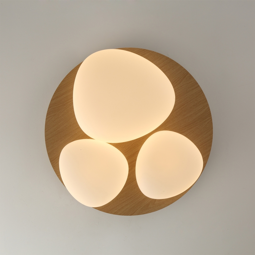 Brilagi - LED stropné svietidlo VISBY WOOD LED/36W/230V pr. 50 cm hnedé