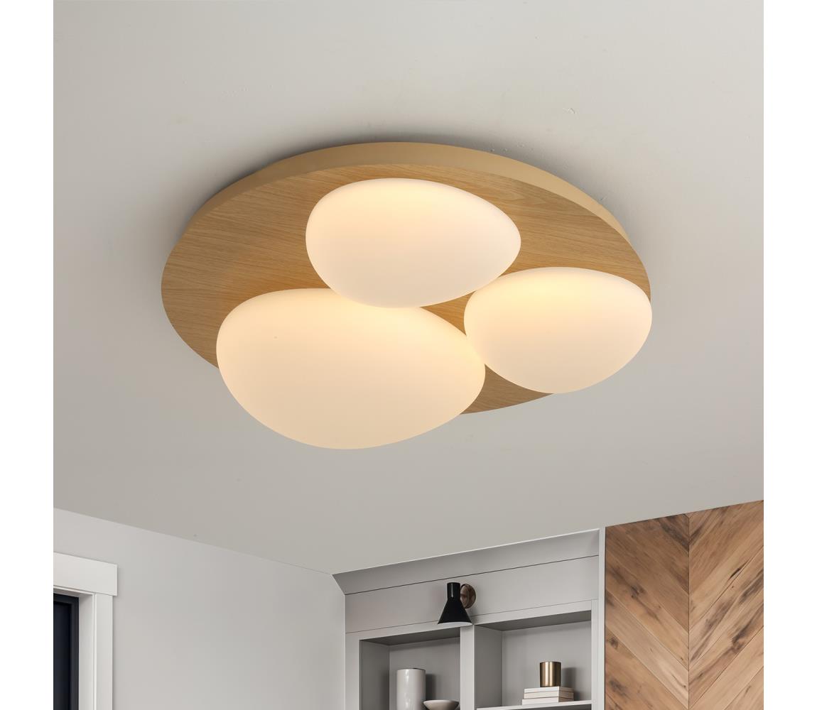 Brilagi - LED stropné svietidlo VISBY WOOD LED/36W/230V priemer 50 cm hnedé BRI467