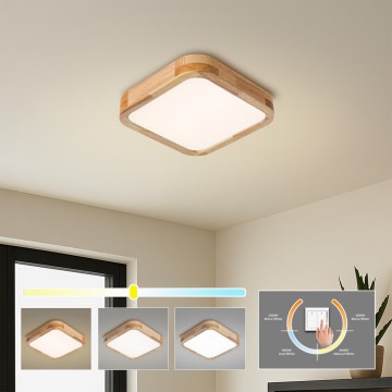 Brilagi - LED stropné svietidlo WOODLINE SQUARE LED/32W/230V 3000/4000/6000K dub 30x30 cm