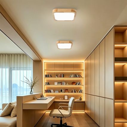 Brilagi - LED stropné svietidlo WOODLINE SQUARE LED/32W/230V 3000/4000/6000K dub 30x30 cm