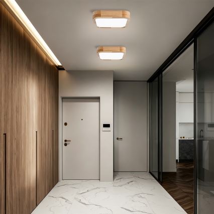 Brilagi - LED stropné svietidlo WOODLINE SQUARE LED/32W/230V 3000/4000/6000K dub 30x30 cm