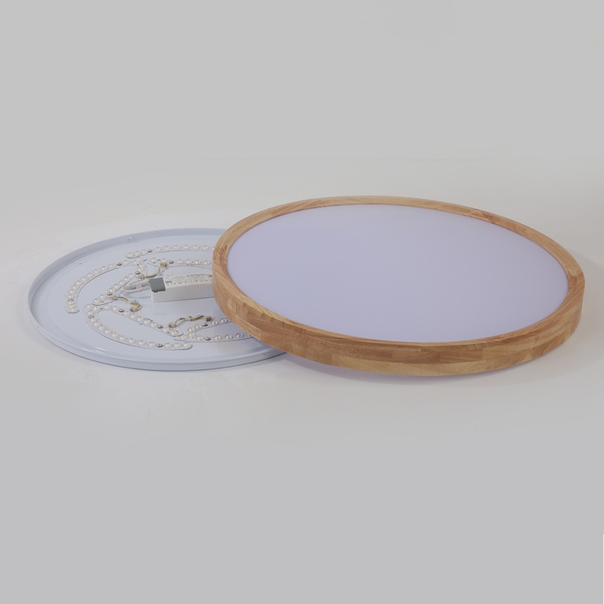 Brilagi - LED Stropné svietidlo WOODROUND LED/40W/230V 3000/4000/6000K pr. 60 cm drevo CRI 90