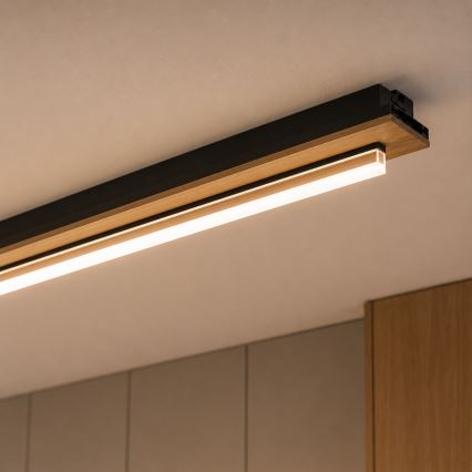 Brilagi - LED Stropné svietidlo WOODY FLAT LED/25W/230V 118 cm dub/čierna