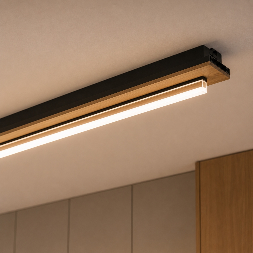 Brilagi - LED Stropné svietidlo WOODY FLAT LED/25W/230V 118 cm dub/čierna