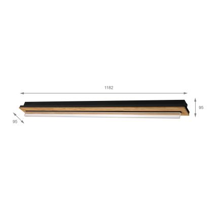Brilagi - LED Stropné svietidlo WOODY FLAT LED/25W/230V 118 cm dub/čierna