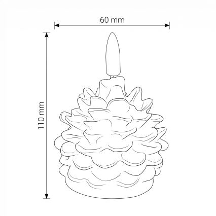 BRILAGI - LED sviečka LED/1xCR2032 zelená