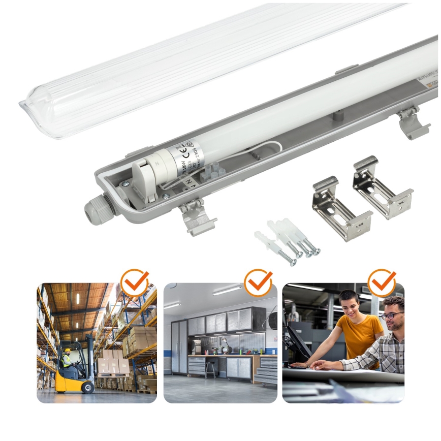 Brilagi - LED Technické žiarivkové svietidlo OPTIMA T8 1xG13/18W/230V 4000K IP65 128 cm