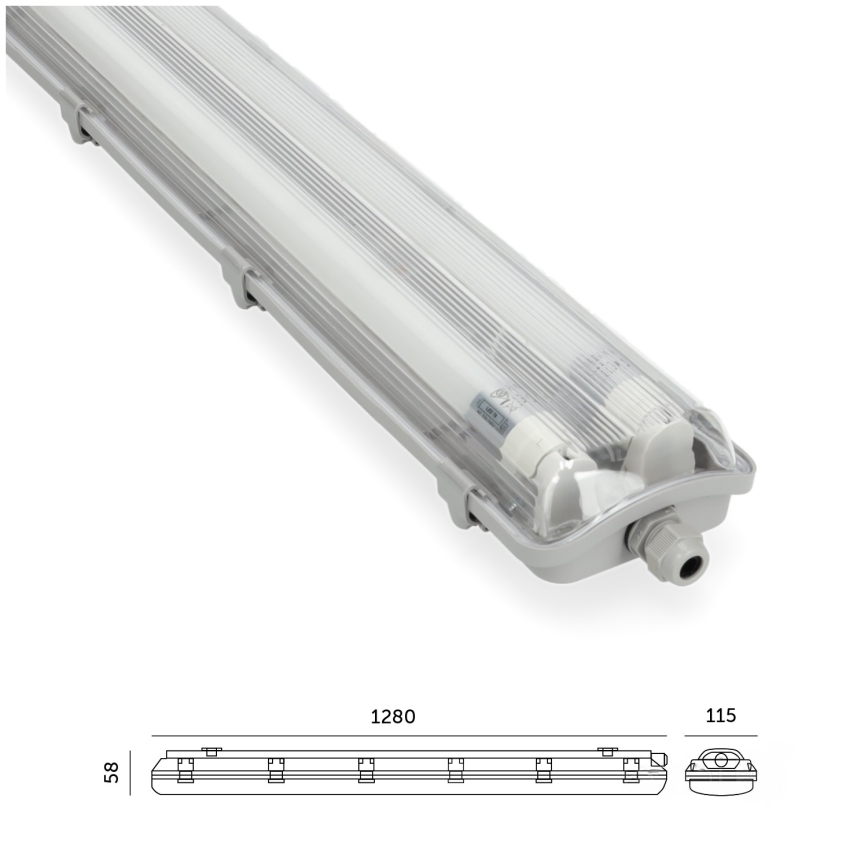 Brilagi - LED Technické žiarivkové svietidlo OPTIMA T8 2xG13/18W/230V 6500K IP65 128 cm