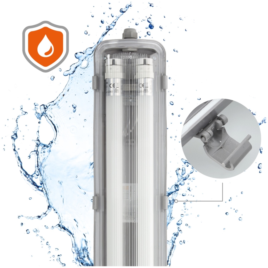 BRILAGI - LED technické prachotesné žiarivkové svietidlo OPTIMA T8 2xG13/18W/230V 4000K IP65 128 cm - paleta 110 ks