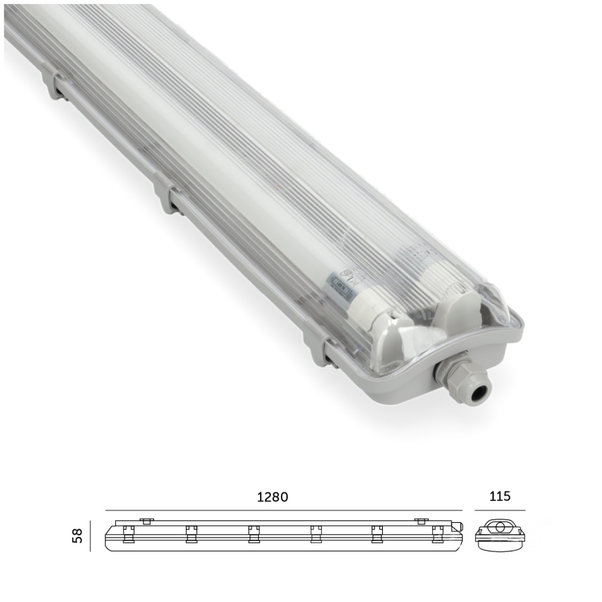 BRILAGI - LED technické prachotesné žiarivkové svietidlo OPTIMA T8 2xG13/18W/230V 4000K IP65 128 cm - paleta 110 ks