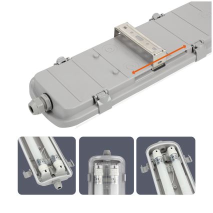 Brilagi - LED Technické žiarivkové svietidlo OPTIMA T8 2xG13/9W/230V 4000K IP65 67,5 cm