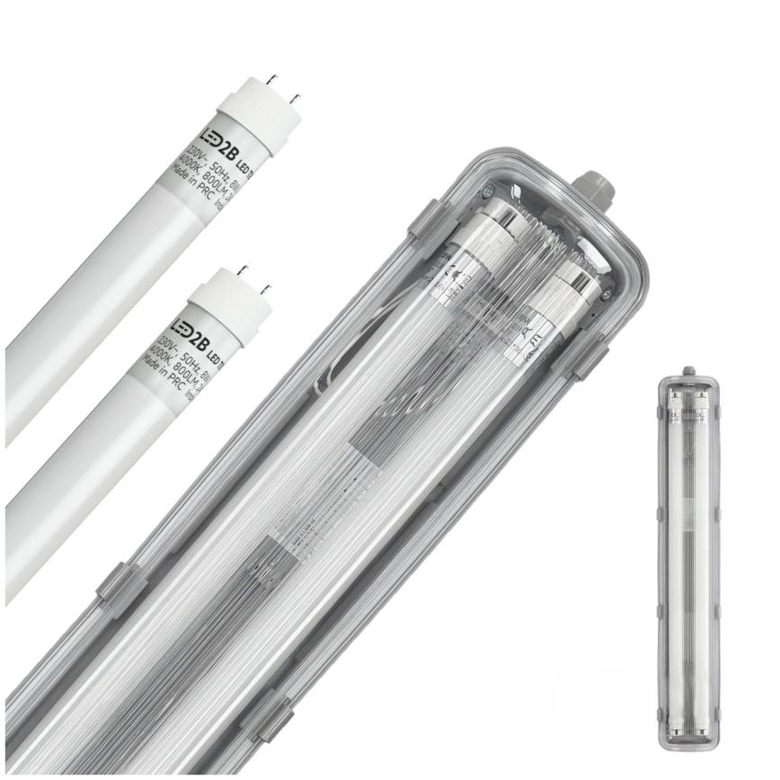 Brilagi - LED Technické žiarivkové svietidlo OPTIMA T8 2xG13/9W/230V 4000K IP65 67,5 cm