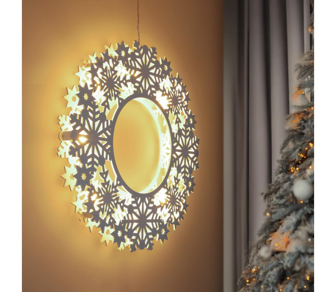 Brilagi - LED vianočná dekorácia LED/2xAA 30 cm veniec 1v297-OEM1