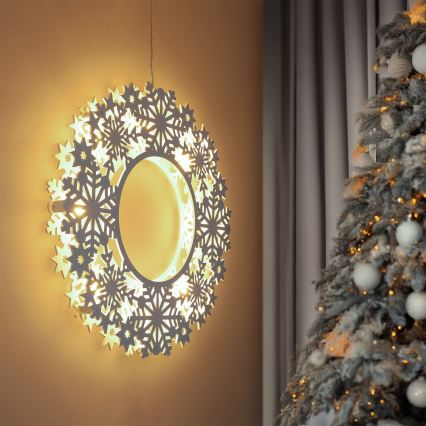 Brilagi - LED vianočná dekorácia LED/2xAA 30 cm veniec