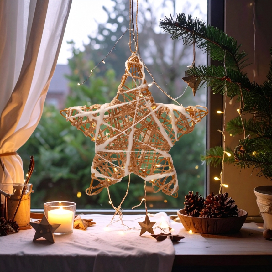 Brilagi - LED vianočná dekorácia LED/2xAA 30x28 cm hviezda