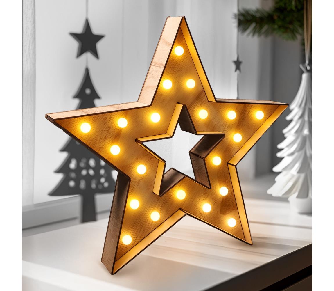 Brilagi - LED vianočná dekorácia LED/2xAA 38x40 cm hviezda 1v1110-OEM1