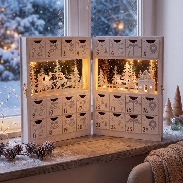 BRILAGI - LED Vianočná dekorácia LED/2xAA adventný kalendár