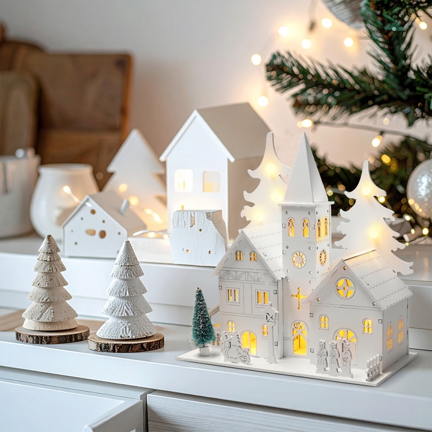 Brilagi - LED vianočná dekorácia LED/2xAA kostolík