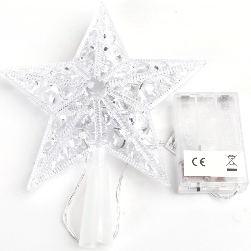 BRILAGI - LED vianočná dekorácia hviezda 17 cm LED/3xAA studená biela