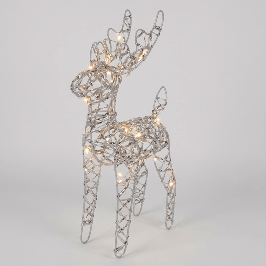 BRILAGI - LED Vianočná dekorácia LED/3xAA 32 cm sob teplá biela/strieborná