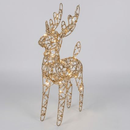 BRILAGI - LED vianočná dekorácia LED/3xAA 42 cm sob teplá biela/zlatá
