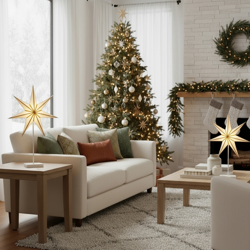 Brilagi - LED vianočná dekorácia LED/3xAA 66x40 cm hviezda