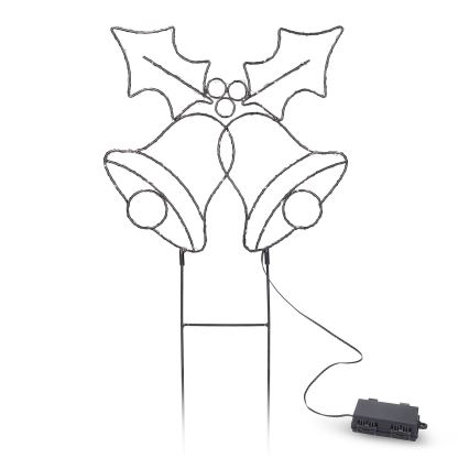 Brilagi - LED Vianočná dekorácia LED/3xAA IP44 zvončeky