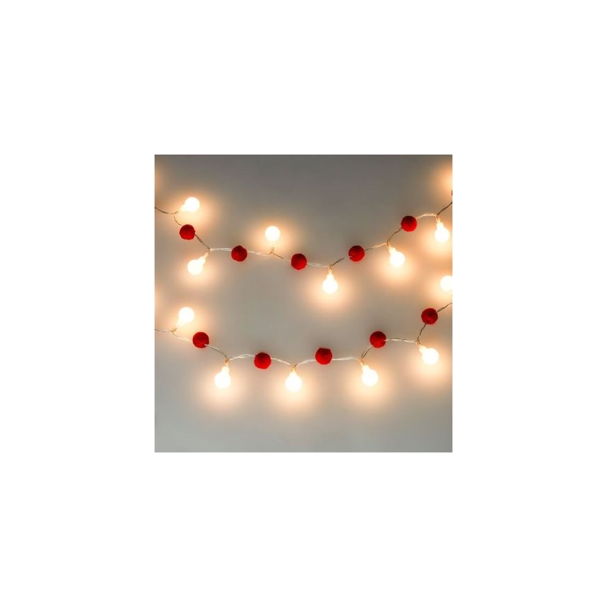 BRILAGI - LED vianočná reťaz 20xLED/2xAA 1,8m teplá biela